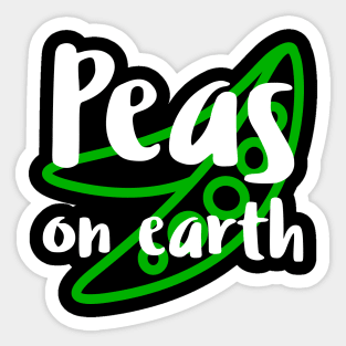 Peas On Earth Sticker